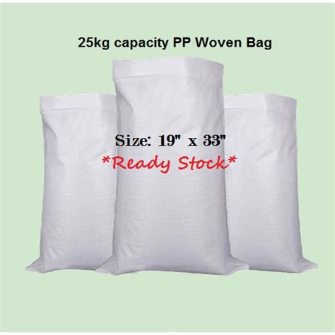 New 25kg Capacity Guni Plastik Karung Pastic Bag 19 X33 Shopee Malaysia