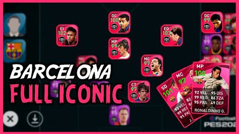 Plantilla Full Iconic Del Fc Barcelona Pes Mobile Rabanillo