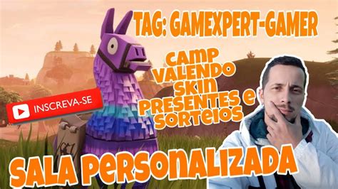 LIVE SALA PERSONALIZADA FORTNITE AO VIVO CAMP VALENDO 4 SKIN DE 800 V