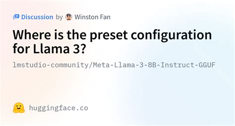 Lmstudio Community Meta Llama 3 8B Instruct GGUF Where Is The Preset