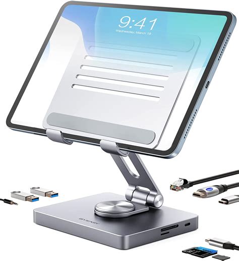 Byeasy Usb C Docking Station For Ipad With Stand In Usb C Hub With