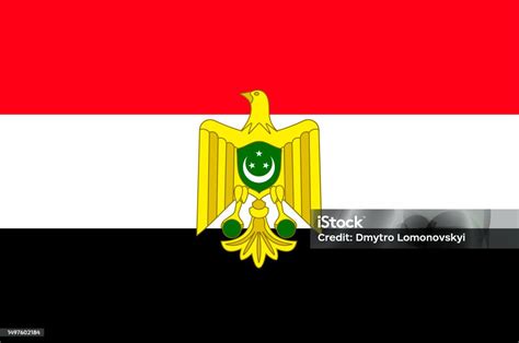 Flag Of Egypt Flag Of Egypt From 1952 To 1958 Years Vector Illustration ...