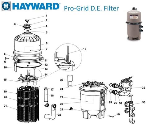 Hayward Dex Ga Inlet Elbow Pro Grid Vertical De Filter