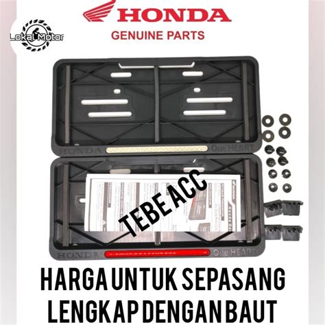 Jual MODEL TERBARU COVER PLAT NOMOR ORIGINAL AHM HONDA 2024 Shopee