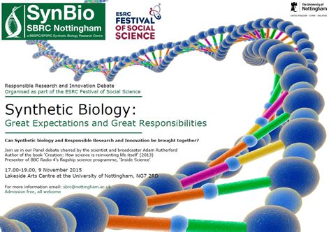 Synthetic Biology Comes To Nottingham ESRC Festival Of Social Science