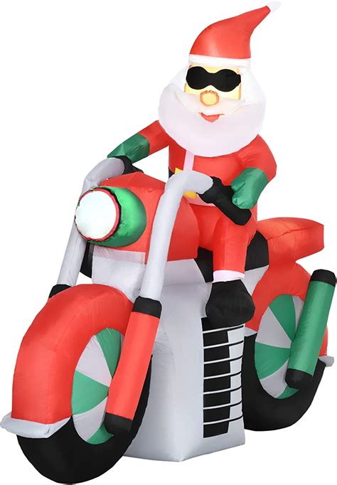 Outsunny 5ft Christmas Inflatable Santa Claus With Sunglasses On