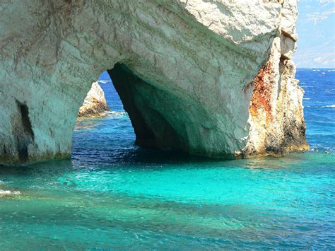 Blue Caves Zakynthos Island Greece Widescreen Wallpapers Baltana