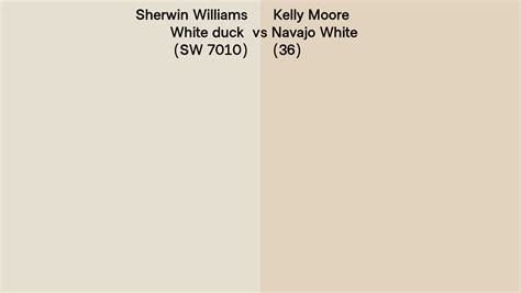 Sherwin Williams White Duck SW 7010 Vs Kelly Moore Navajo White 36