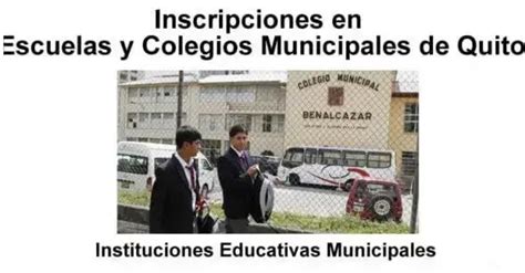 Quito Inscripciones En Escuelas Y Colegios Municipales En Linea Gratis