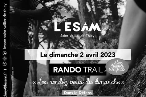 Rando Trail Avril 2023 L ESAM Saint Vallier