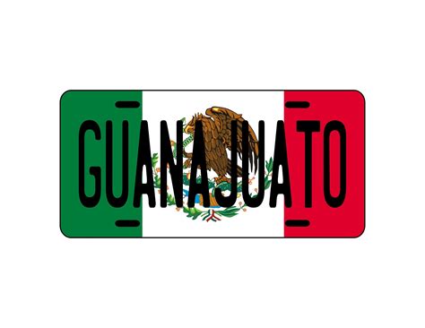 Placa Auto Estado Guanajuato Car Plate Mexico Placas Carro Mexico