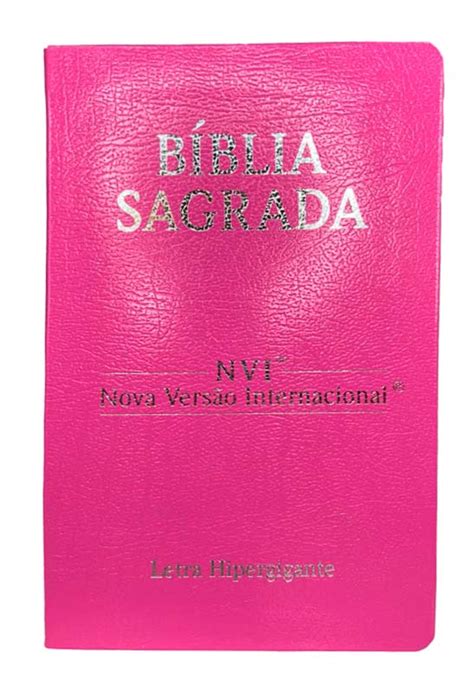 B Blia Sagrada Nvi Letra Hipergigante Capa Luxo Rosa