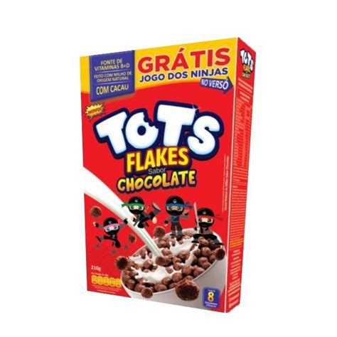 Cereal Matinal Tots Flakes Chocolate Totsninja Com Jogo 210g Submarino