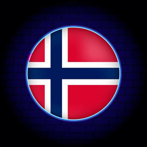 Premium Vector Neon Norway Flag Vector Illustration