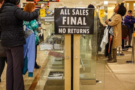 Customers Lined Up To Pay for Discounted Clothes at a Bankrupt Department Store in the Mall ...