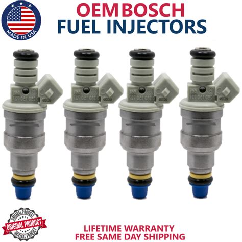 X4 OEM BOSCH 4 Hole Upgrade Fuel Injectors For 1992 1994 Ford Tempo 2