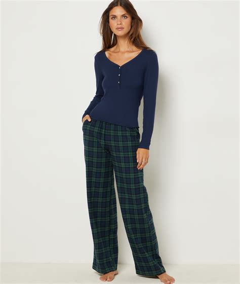 Plaid Pajama Pants Jeanine Marine Etam