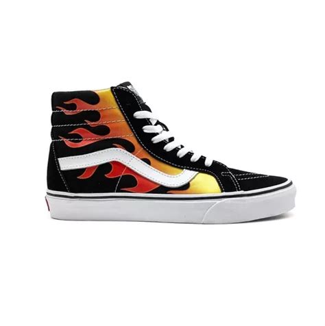 Tenis Vans Sk8 hi Reissue Flame Bota Skool Fuego Llamas Meses sin interés