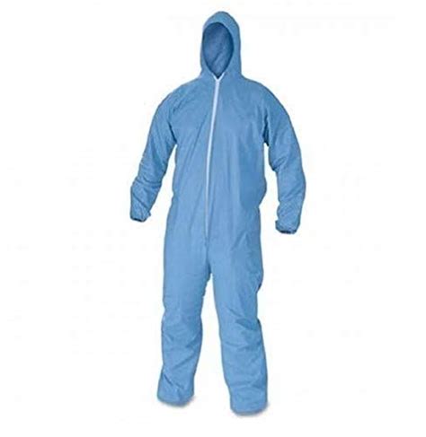 Shophere Ppe Kit Personal Protection Equipment Disposable Coverall Suit Free Size Blue