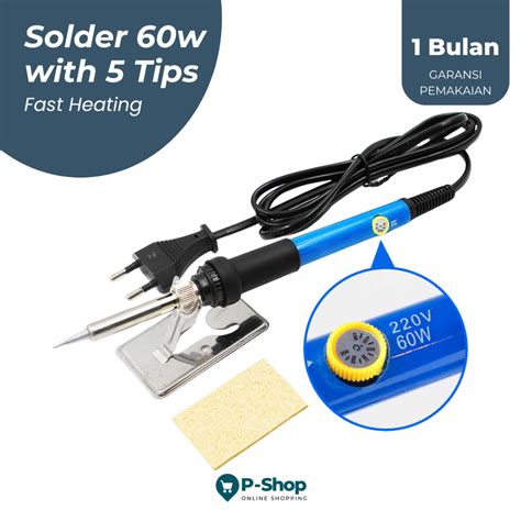 Jual Solder Adjustable Temperature 200 450 C 60W Solder Listrik