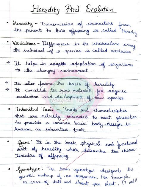 NOTES Heredity & Evolution | PDF