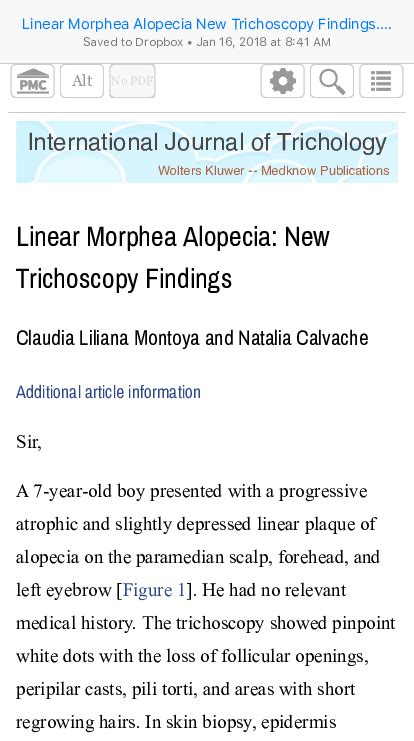 (PDF) Linear Morphea Alopecia: New Trichoscopy Findings