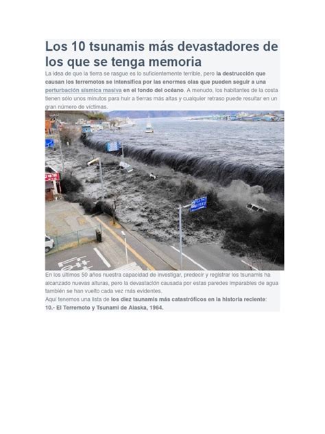 Pdf Los 10 Tsunamis Mas Devastadores De La Historia Dokumentips