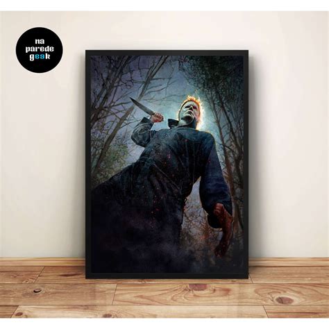 Quadro Decorativo Filme Halloween Michael Myers Shopee Brasil