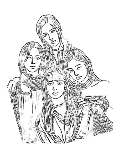 Coloriage Dessin De Blackpink Gratuit Télécharger Et Imprimer Gratuit