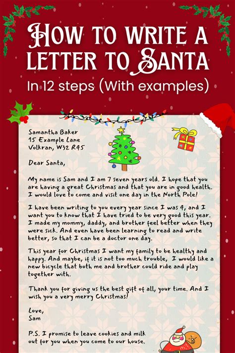 How To Write A Letter To Santa In 12 Steps 🎅 Imagine Forest Santa