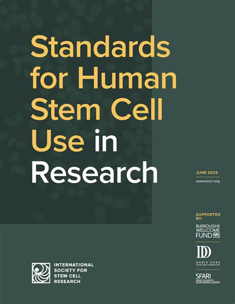 Isscr Standards 09 Final Standards For Human Stem Cell Use In