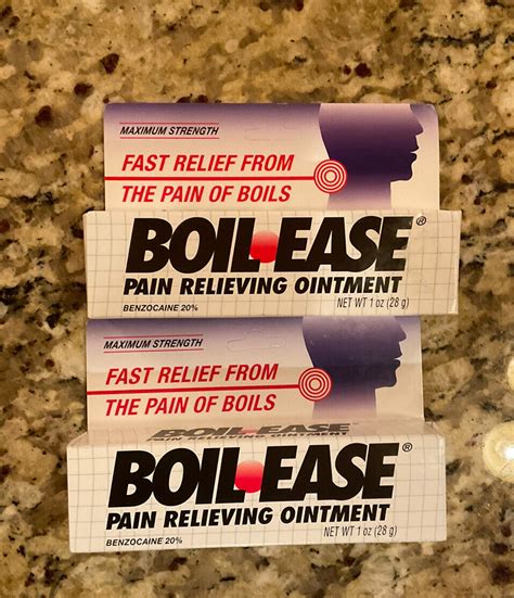 Boil Ease Pain Relieving Ointment Maximum Strength 1 Oz Exp 042024