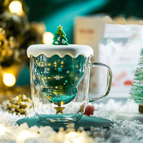 Christmas Tree Shaped Cup Glass Christmas T Apollobox