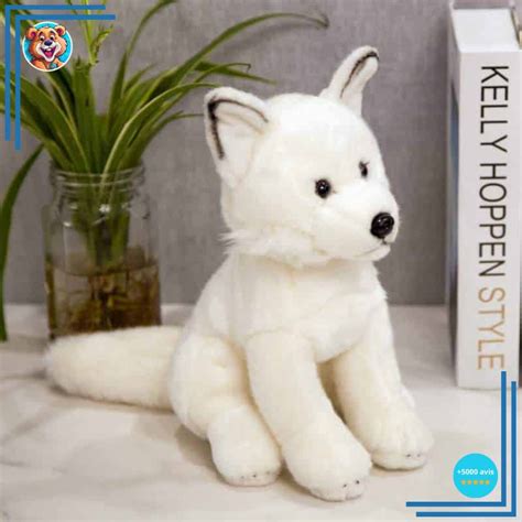 Peluche Blanche Renard Chien Adorable En Livraison Gratuite