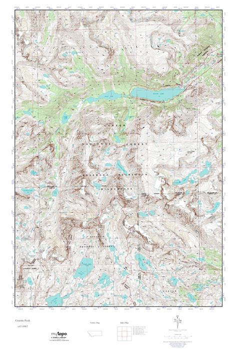 MyTopo Granite Peak Montana USGS Quad Topo Map