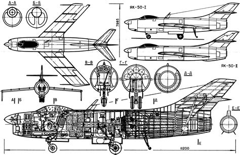 Yakovlev Yak-50 Blueprint - Download free blueprint for 3D modeling