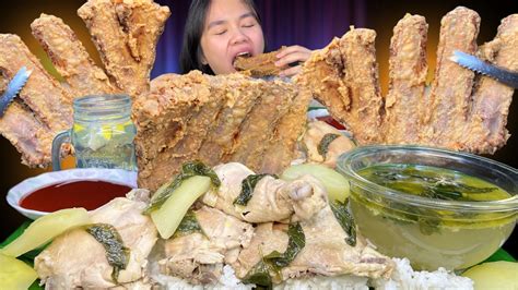 Crispy Breaded Deep Fried Pork Ribs Chicken Tinola Mukbang Youtube