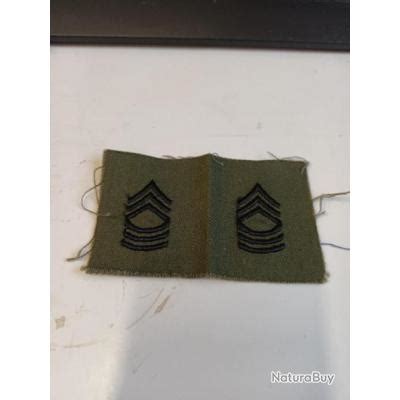 Lot De Grades Arm E Us Master Sergeant Kaki Original Insignes En