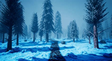 Stylized Snowy Environment in Environments - UE Marketplace