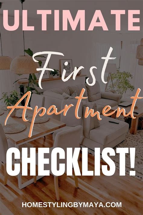 First Apartment Checklist Must Have First Apartment Essentials Artofit