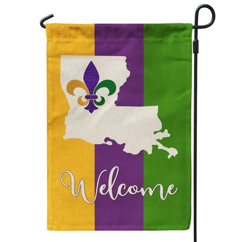 Mardi Gras Fleur de Lis Louisiana Garden Flag | 365Canvas