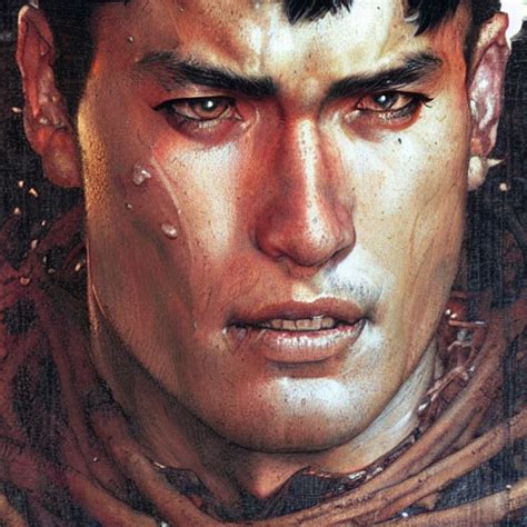 Krea Ai Guts From Berserk Closeup Portrait Art By Norman