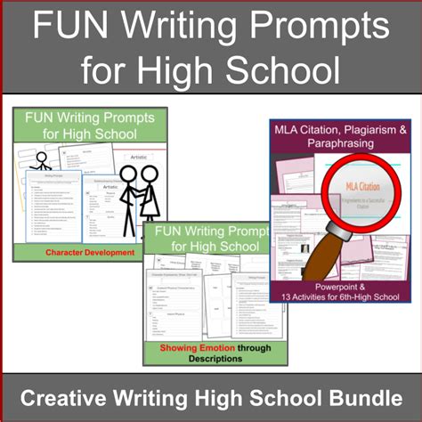 Creative Writing High School Bundle Homeschool Writing Prompts Fun