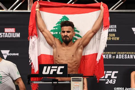 Khalid Taha Ufc 243 Official Weigh Ins Mma Junkie