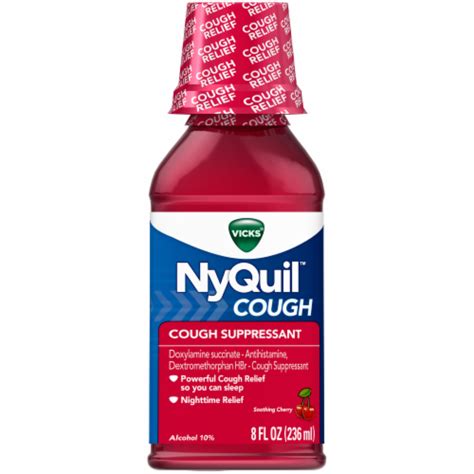 Vicks NyQuil Cherry Cough Liquid, 8 fl oz - Fred Meyer