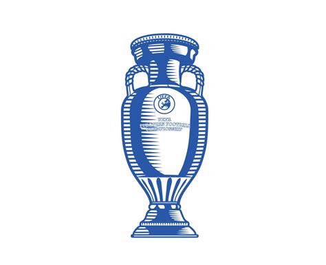 Euro Trophy Uefa Official Logo Symbol Blue European Football Final