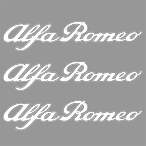 Alfa Romeo New Logo Stickers Setwhite3pcs Italian Auto Parts And Gadgets Store