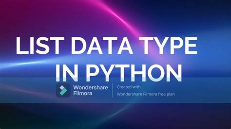 List Data Type In Python And Accessing List Element Youtube