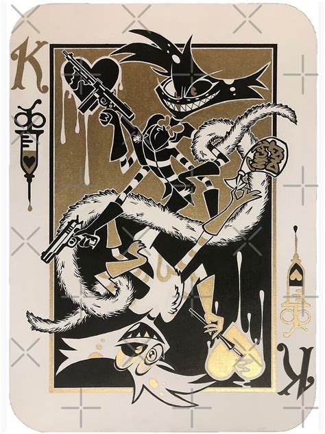 Angel Dust King Playing Card Hazbin Hotel Art Print By