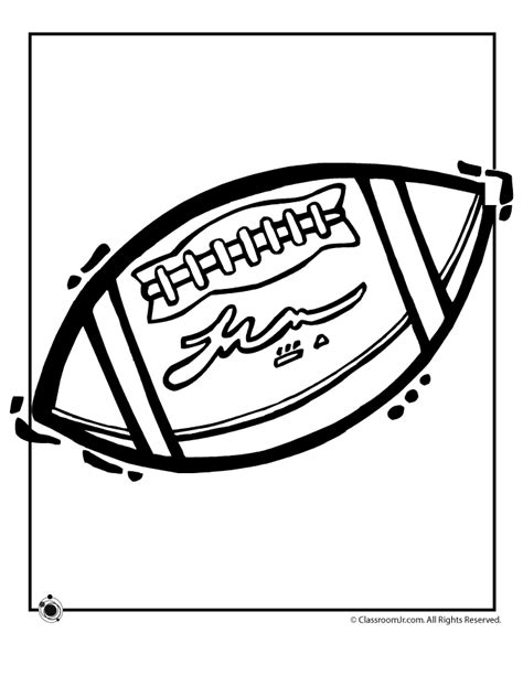 Football Coloring Page | Woo! Jr. Kids Activities